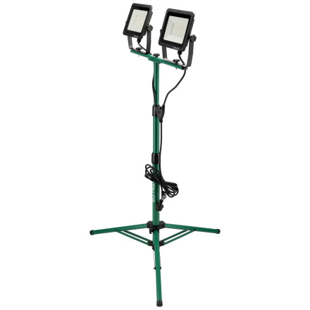 Gradbeni reflektor LED na stojalu 2x50W FLS-100W