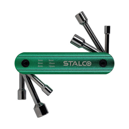 Komplet zložljivih nasadnih ključev CrV 5-12 mm