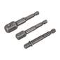 Set treh adapterjev 1/4˝, 3/8˝, 1/2˝ CrV Set treh adapterjev 1/4˝, 3/8˝, 1/2˝ CrV