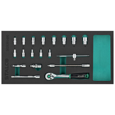 Komplet nasadnih ključev CrV 1/4”