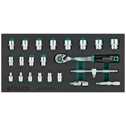 Komplet nasadnih ključev CrV 3/8”