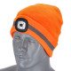 Zimska kapa z lučko RAY FLUO Oranžna, 54-60