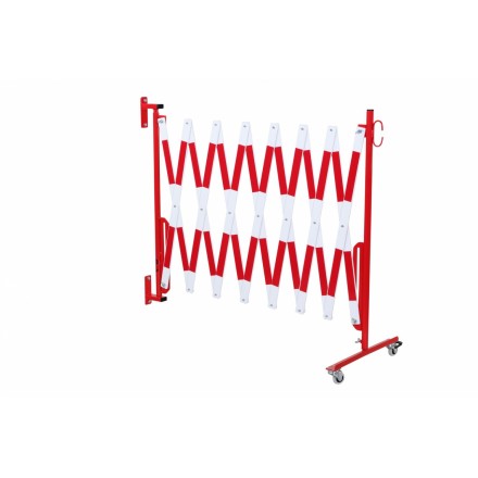 Crash stop raztegljiva zapora 3600 mm rdeče/bela - pritrditev na steno