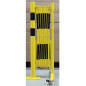 Crash stop raztegljiva zapora 3600 mm rumeno/črna s stebričkom Ø 60 mm Crash stop raztegljiva zapora 3600 mm rumeno/črna s stebričkom Ø 60 mm