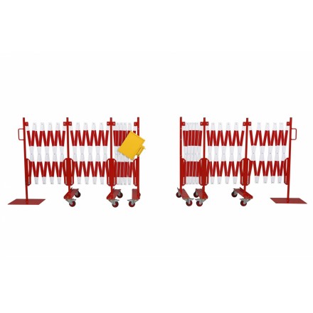 Crash stop raztegljiva zapora 2 x 8000 mm rdeče/bela - set