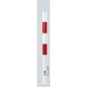 Zaščitni stebriček za pritrditev na tla, Ø 60 mm - rdeče/bel