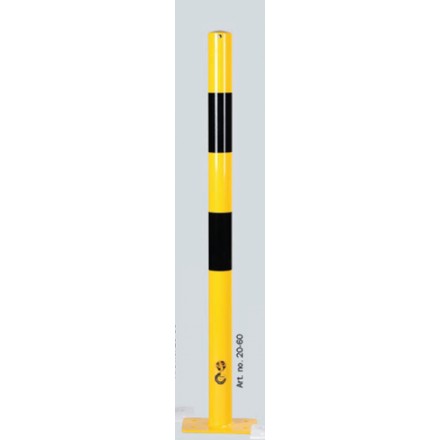 Zaščitni stebriček za pritrditev na tla, Ø 60 mm - rumeno/črn