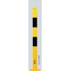 Zaščitni stebriček za pritrditev na tla, 70x70 mm - rumeno/črn