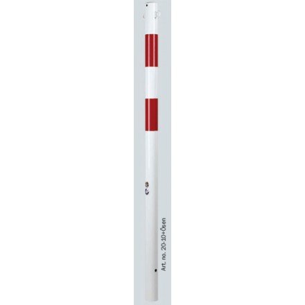 Zaščitni stebriček z ušesi za vbetoniranje, Ø 60 mm, rdeče/bel