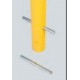 Zaščitni stebriček z ušesi, za vbetoniranje, Ø 60 mm, rumeno/črn