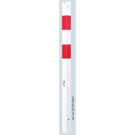 Zaščitni stebriček z ušesi, za vbetoniranje, 70x70 mm, rdeče/bel