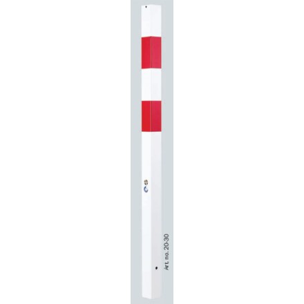 Zaščitni stebriček za vbetoniranje, 70x70 mm, rdeče/bel