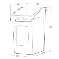 Slim Jim podpultni zabojnik 87L - bel