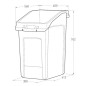 Slim Jim podpultni zabojnik 87L - bel