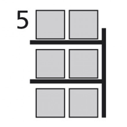 Nadgradnja paletnega regala do 500 kg, 3300 x 1800 x 1100 mm