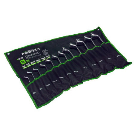 Set upognjenih obročnih ključev 6-22 mm 8/1