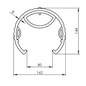 Plastični ščitnik za regale 162 x 144 x 600 mm Plastični ščitnik za regale 162 x 144 x 600 mm