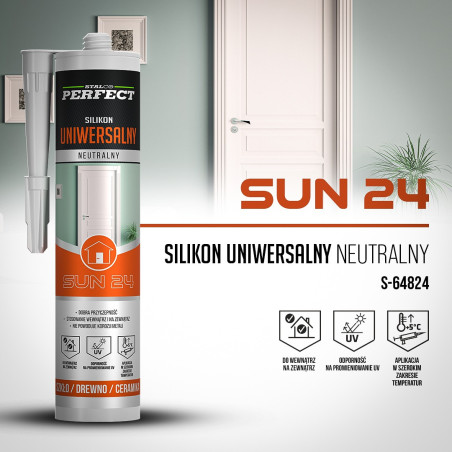 Univerzalni nevtralni silikon 280 ml, Bel