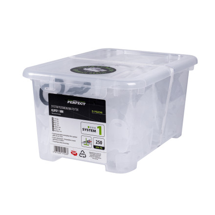 Izravnalni klini za ploščice SYSTEM 1, 1mm, 250kos