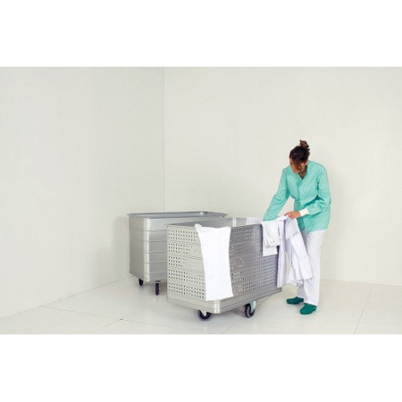Aluminijast perforiran zaboj na kolesih 316 L