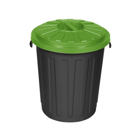 Plastična posoda s pokrovom za odpadke 24 L - zelen