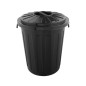 Plastična posoda s pokrovom za odpadke 24 L - črna Plastična posoda s pokrovom za odpadke 24 L - črna