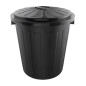 Plastična posoda s pokrovom za odpadke 50 L - črna Plastična posoda s pokrovom za odpadke 50 L - črna