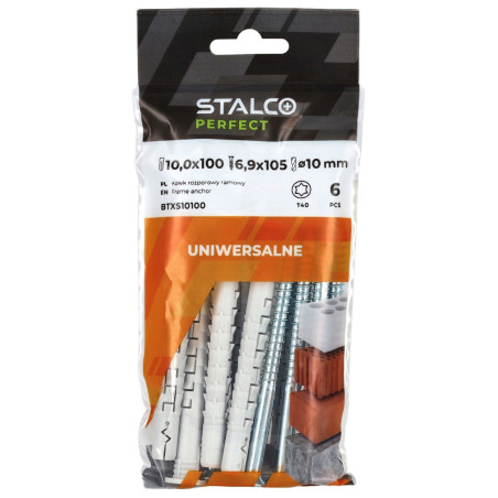 Vložek z vijakom T25 TXS 8x80 mm (paket 6 kos)