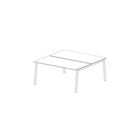 Pisalna miza dvojna z V nogami tip 4400
