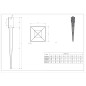 Nosilec za lesene stebričke 101x101x150 mm, 750 mm Nosilec za lesene stebričke 101x101x150 mm, 750 mm