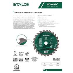 Rezalna plošča za les 165mm, 24 zob