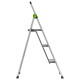 Aluminijasta 3-stopenjska mini-slim lestev z ročajem