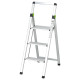 Aluminijasta 3-stopenjska mini-slim lestev z ročajem