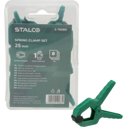 Set vzmetnih sponk 25 mm, 20 kos