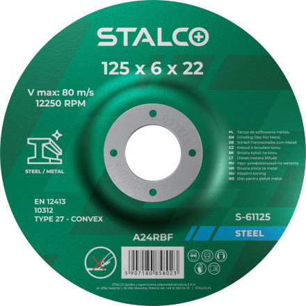 Brusna plošča za kovino 125mm x 6,0mm