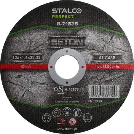 Rezalna plošča za beton 115mm x 1,6mm