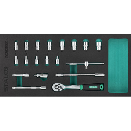 Komplet nasadnih ključev CrV 1/4” 