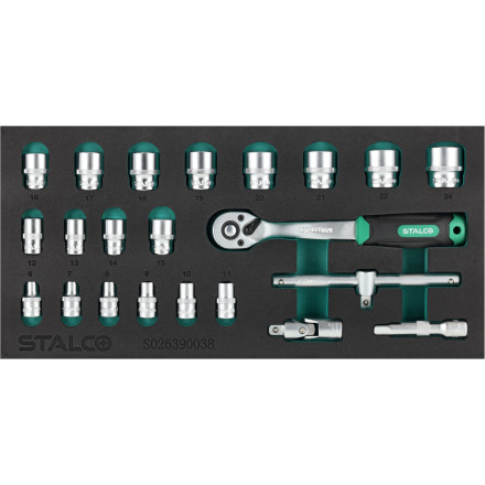 Komplet nasadnih ključev CrV 3/8” 