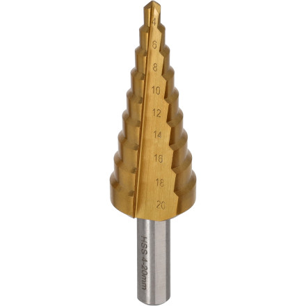 Stopničasti sveder 4-20mm HSS-TiN