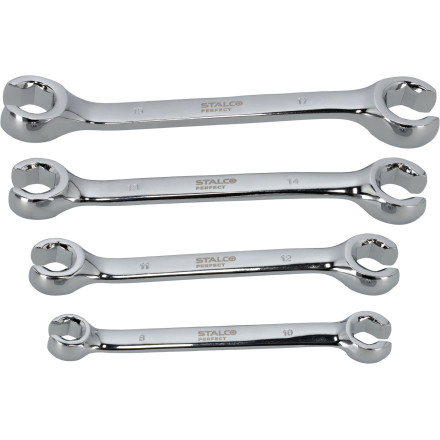 Set polodprtih obročnih ključev 4 kos CrV