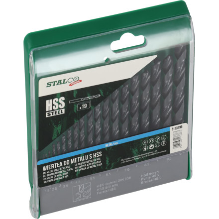 Garnitura Svedrov za Kovino HSS-R DIN338, 19 kos