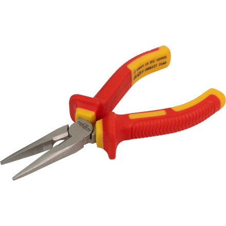 Klešče VDE z dolgim nosom, ravne 200mm