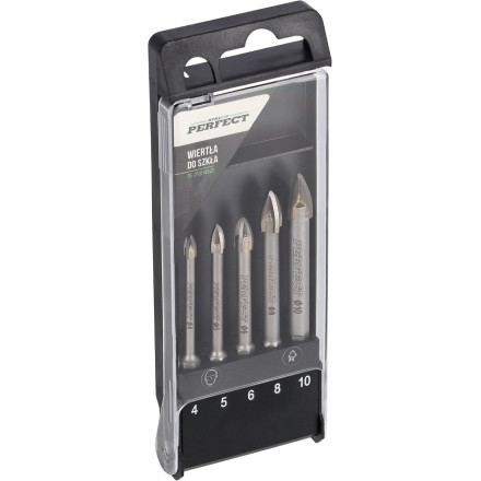 Set svedrov za steklo, 5 kos, 4-10 mm