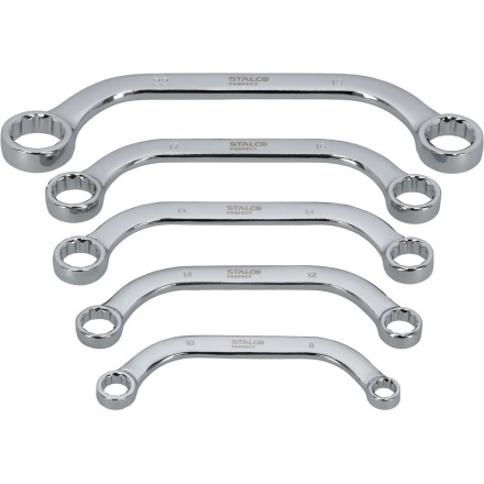 Garnitura obročnih ključev C tipa, 5 kos, CrV