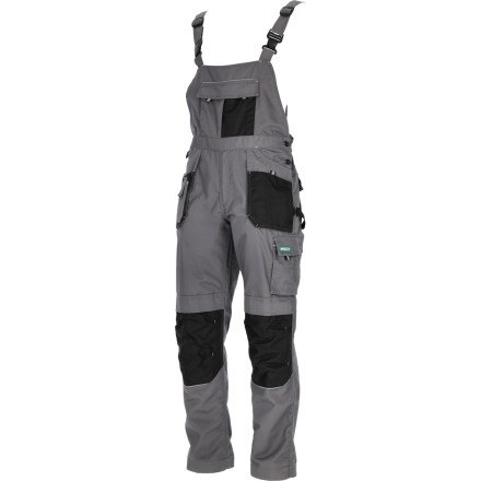 Delovne Hlače z Naramnicami BASIC LINE Sive "2XL"