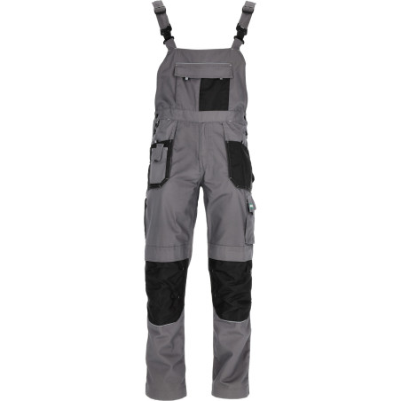 Delovne Hlače z Naramnicami BASIC LINE Sive "4XL"
