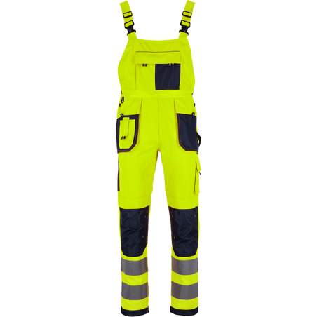 Delovne hlače Z Naramnicami BASIC NEON LINE Rumene "L"
