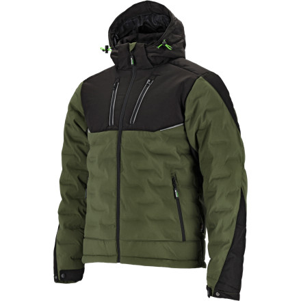 Moška Podložena jakna LOGAN J Olivno Zelena "2XL"