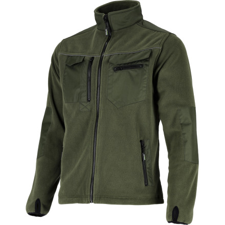 Moški Flis Pulover OXFORD Olivno Zelen "S"