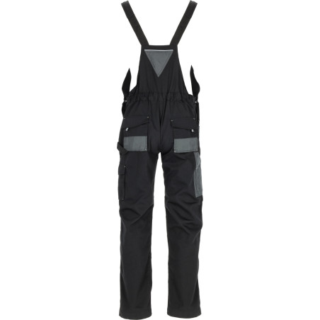 Delovne hlače z naramnicami BASIC LINE Črne "4XL"